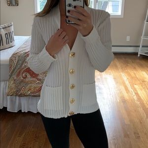 Tory Burch Ribbed Cardigan